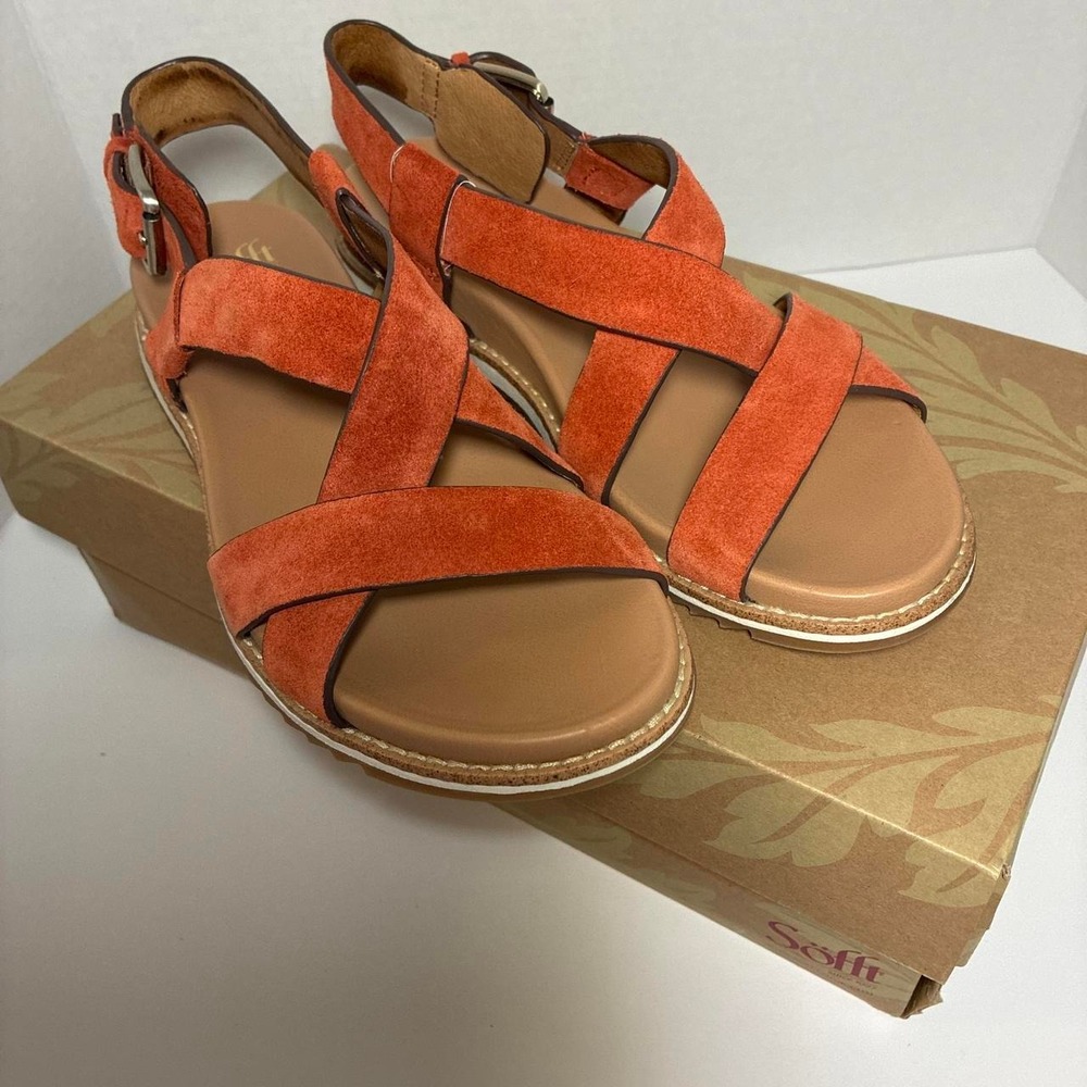 Softt women's sandal Sunset orange size 8.5 US